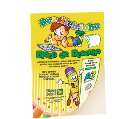 BLOCO DE DESENHO A3 120GR C/20FLS C/5